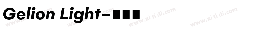 Gelion Light字体转换